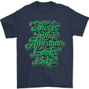 This Is What Awesome Looks Like Funny Mens T-Shirt Cotton Gildan Navy Blue