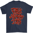 This Is What Awesome Looks Like Funny Mens T-Shirt Cotton Gildan Navy Blue