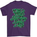 This Is What Awesome Looks Like Funny Mens T-Shirt Cotton Gildan Purple