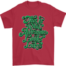 This Is What Awesome Looks Like Funny Mens T-Shirt Cotton Gildan Red