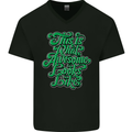 This Is What Awesome Looks Like Funny Mens V-Neck Cotton T-Shirt Black