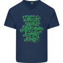 This Is What Awesome Looks Like Funny Mens V-Neck Cotton T-Shirt Navy Blue