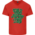 This Is What Awesome Looks Like Funny Mens V-Neck Cotton T-Shirt Red