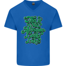 This Is What Awesome Looks Like Funny Mens V-Neck Cotton T-Shirt Royal Blue