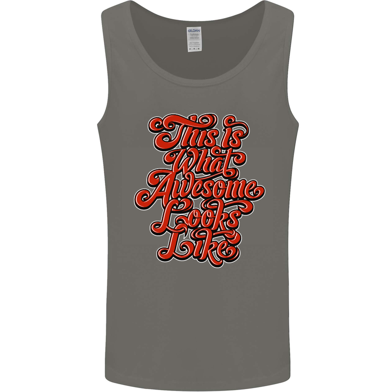 This Is What Awesome Looks Like Funny Mens Vest Tank Top Charcoal
