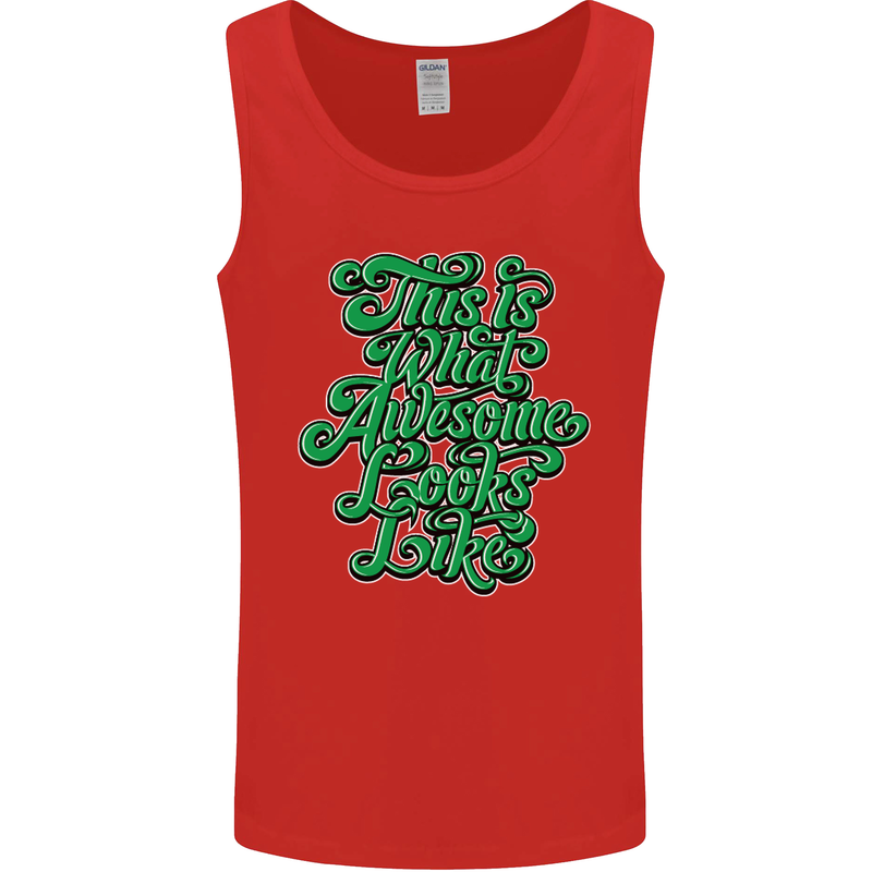 This Is What Awesome Looks Like Funny Mens Vest Tank Top Red