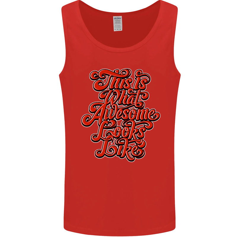 This Is What Awesome Looks Like Funny Mens Vest Tank Top Red