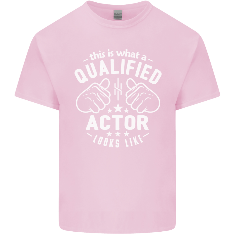 This Is What a Qualified Actor Looks Like Mens Cotton T-Shirt Tee Top Light Pink