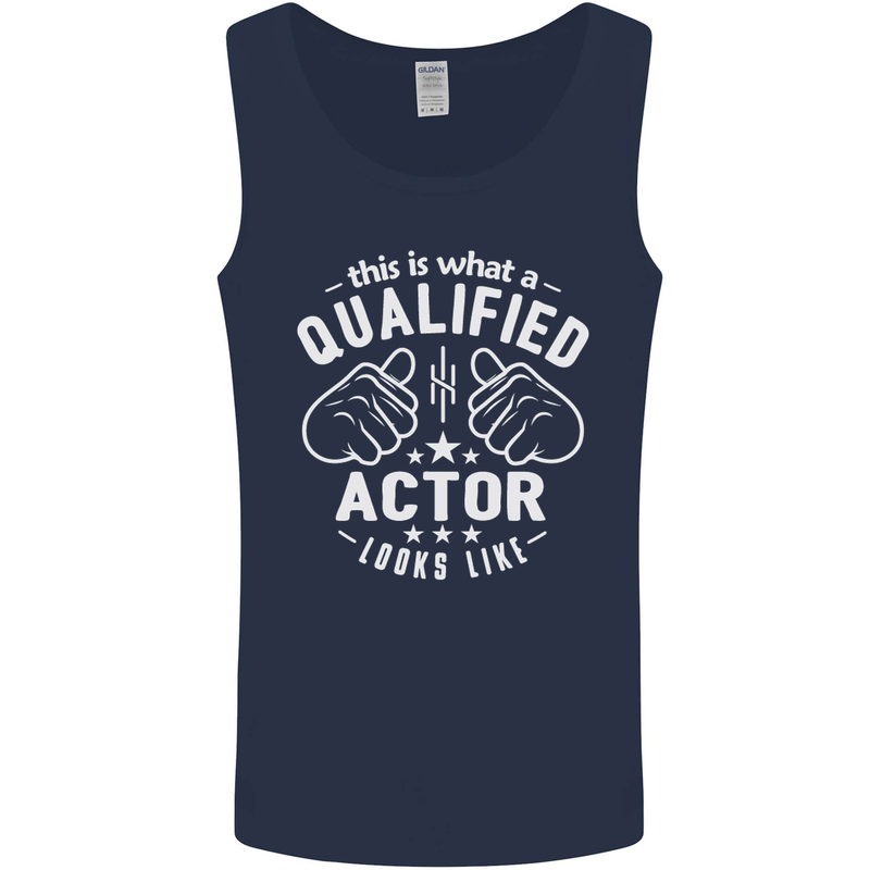 This Is What a Qualified Actor Looks Like Mens Vest Tank Top Navy Blue
