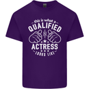 This Is What a Qualified Actress Looks Like Mens Cotton T-Shirt Tee Top Purple