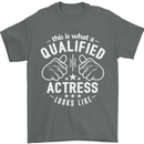 This Is What a Qualified Actress Looks Like Mens T-Shirt Cotton Gildan Charcoal