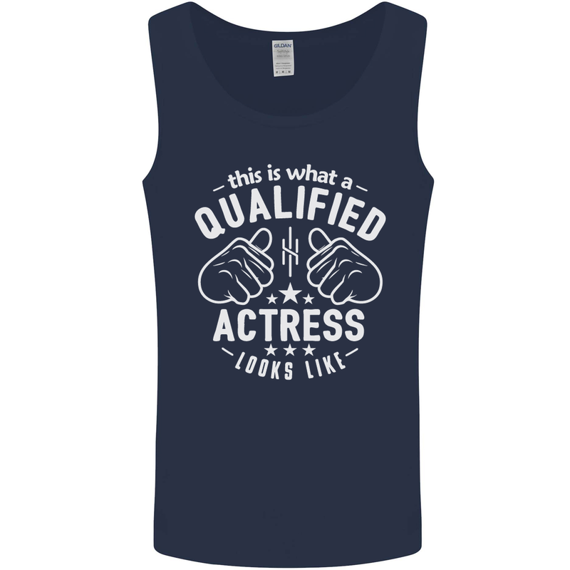 This Is What a Qualified Actress Looks Like Mens Vest Tank Top Navy Blue