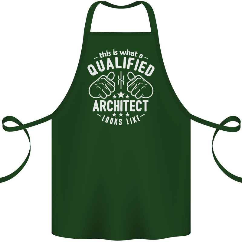 This Is What a Qualified Architect Looks Like Cotton Apron 100% Organic Forest Green