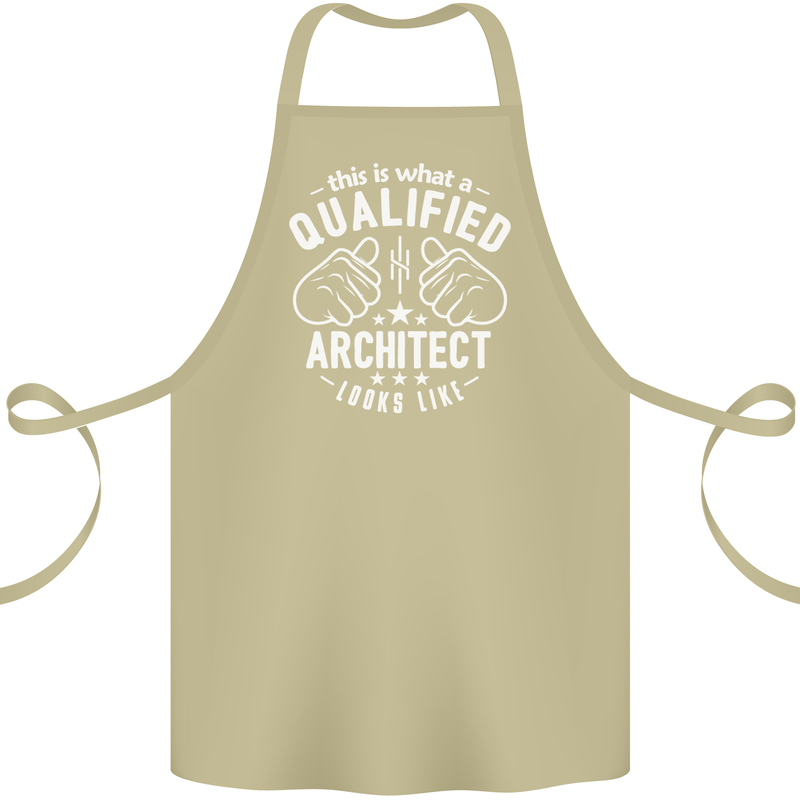 This Is What a Qualified Architect Looks Like Cotton Apron 100% Organic Khaki