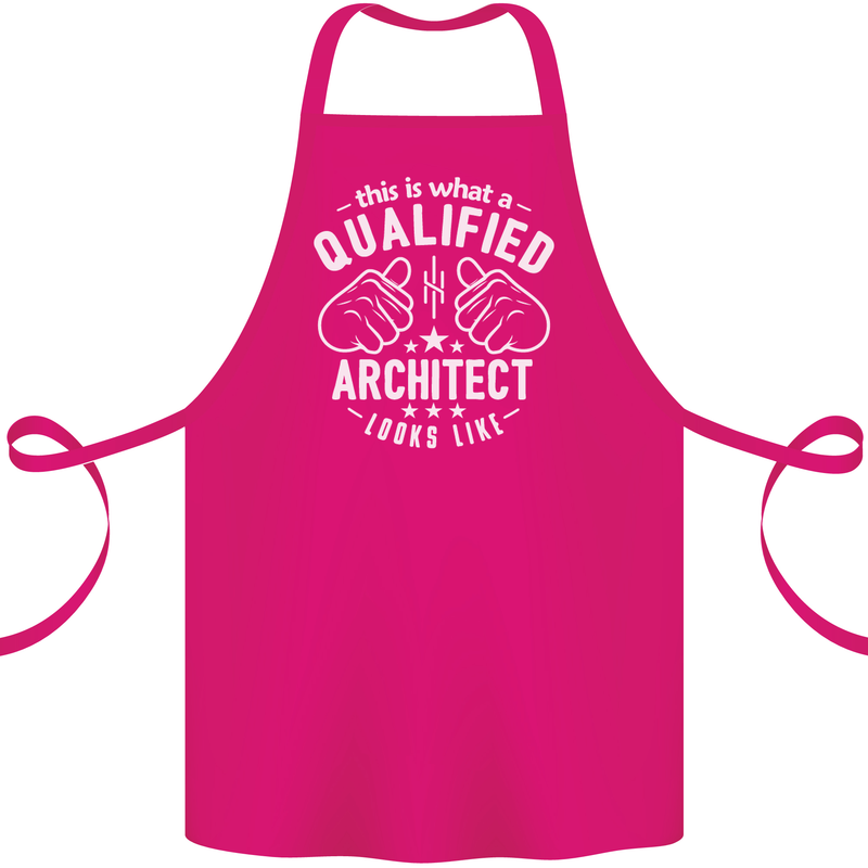 This Is What a Qualified Architect Looks Like Cotton Apron 100% Organic Pink