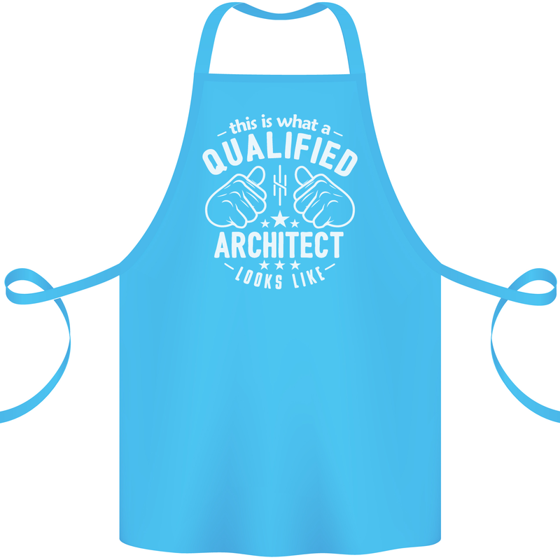 This Is What a Qualified Architect Looks Like Cotton Apron 100% Organic Turquoise