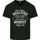 This Is What a Qualified Architect Looks Like Mens V-Neck Cotton T-Shirt Black