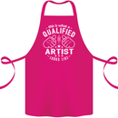 This Is What a Qualified Artist Looks Like Cotton Apron 100% Organic Pink