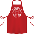 This Is What a Qualified Artist Looks Like Cotton Apron 100% Organic Red