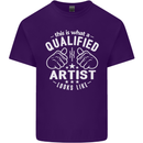 This Is What a Qualified Artist Looks Like Mens Cotton T-Shirt Tee Top Purple