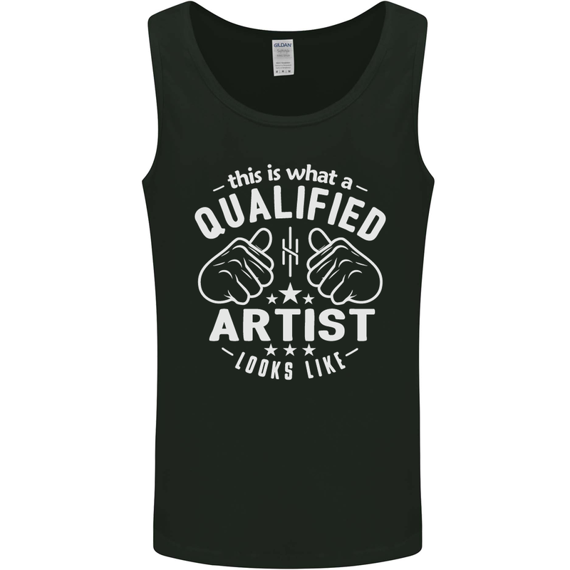 This Is What a Qualified Artist Looks Like Mens Vest Tank Top Black