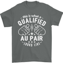 This Is What a Qualified Au Pair Looks Like Mens T-Shirt Cotton Gildan Charcoal