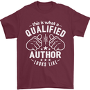 This Is What a Qualified Author Looks Like Mens T-Shirt Cotton Gildan Maroon