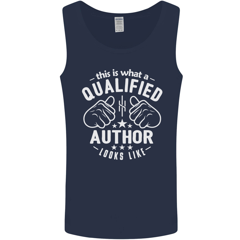 This Is What a Qualified Author Looks Like Mens Vest Tank Top Navy Blue