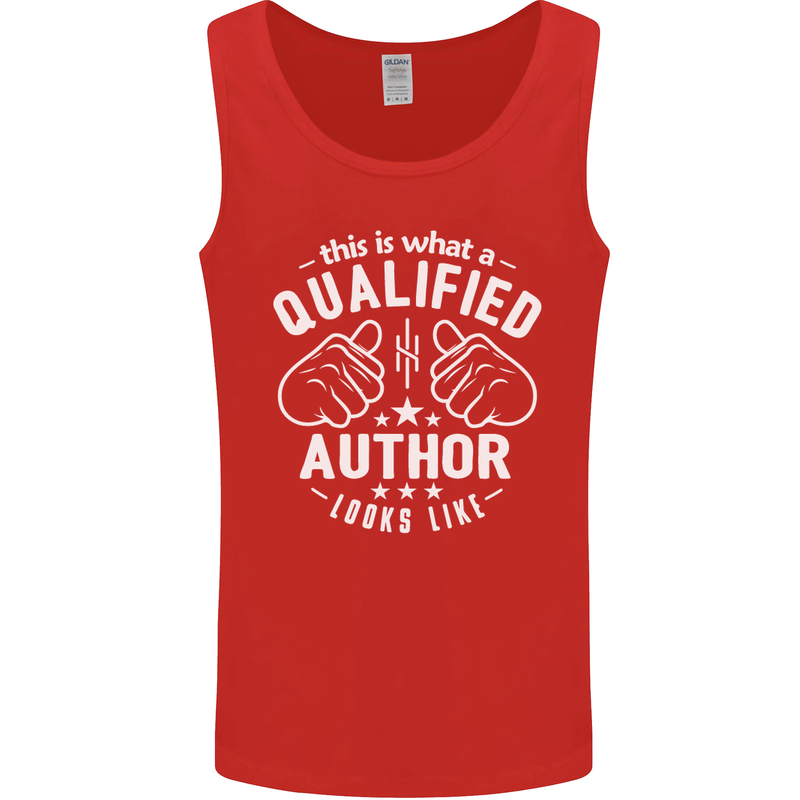 This Is What a Qualified Author Looks Like Mens Vest Tank Top Red