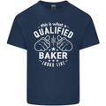 This Is What a Qualified Baker Looks Like Mens Cotton T-Shirt Tee Top Navy Blue