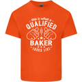 This Is What a Qualified Baker Looks Like Mens Cotton T-Shirt Tee Top Orange