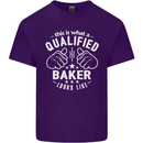 This Is What a Qualified Baker Looks Like Mens Cotton T-Shirt Tee Top Purple