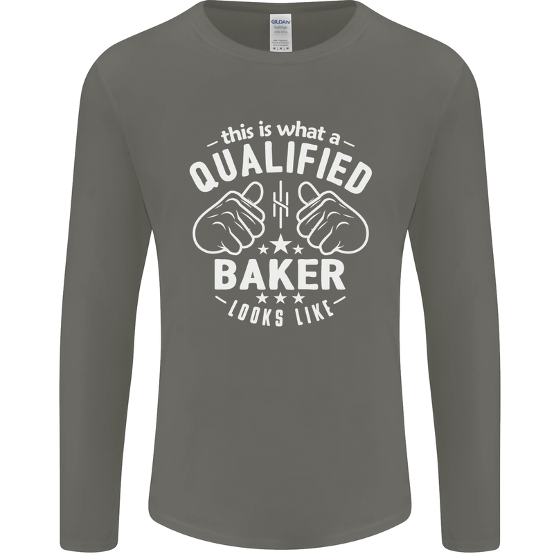 This Is What a Qualified Baker Looks Like Mens Long Sleeve T-Shirt Charcoal