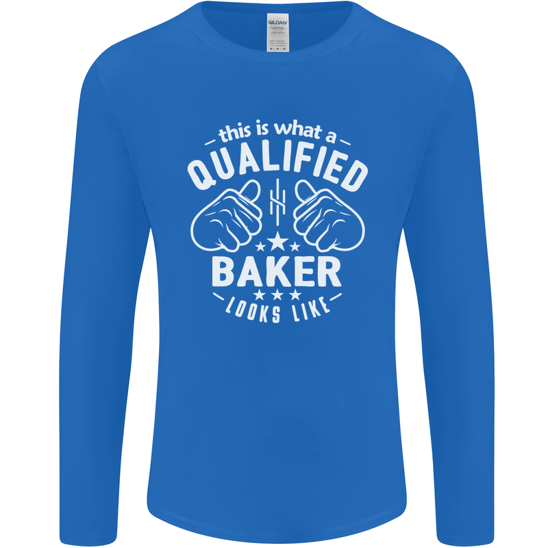 This Is What a Qualified Baker Looks Like Mens Long Sleeve T-Shirt Royal Blue