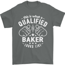 This Is What a Qualified Baker Looks Like Mens T-Shirt Cotton Gildan Charcoal