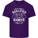 This Is What a Qualified Banker Looks Like Mens Cotton T-Shirt Tee Top Purple
