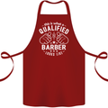 This Is What a Qualified Barber Looks Like Cotton Apron 100% Organic Maroon