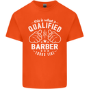 This Is What a Qualified Barber Looks Like Mens Cotton T-Shirt Tee Top Orange
