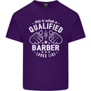 This Is What a Qualified Barber Looks Like Mens Cotton T-Shirt Tee Top Purple