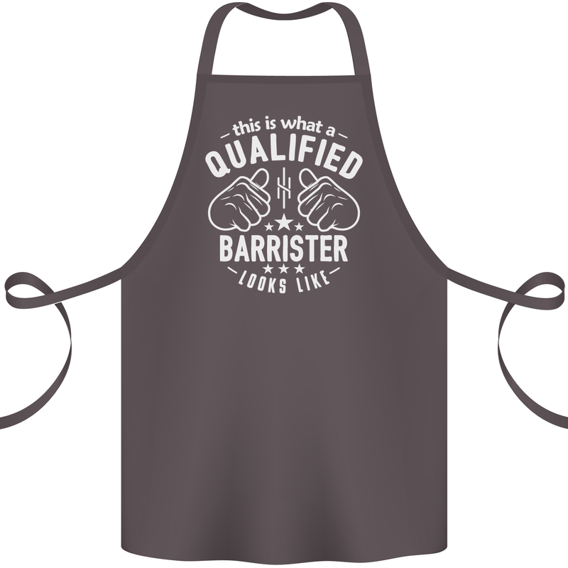 This Is What a Qualified Barrister Looks Like Cotton Apron 100% Organic Dark Grey
