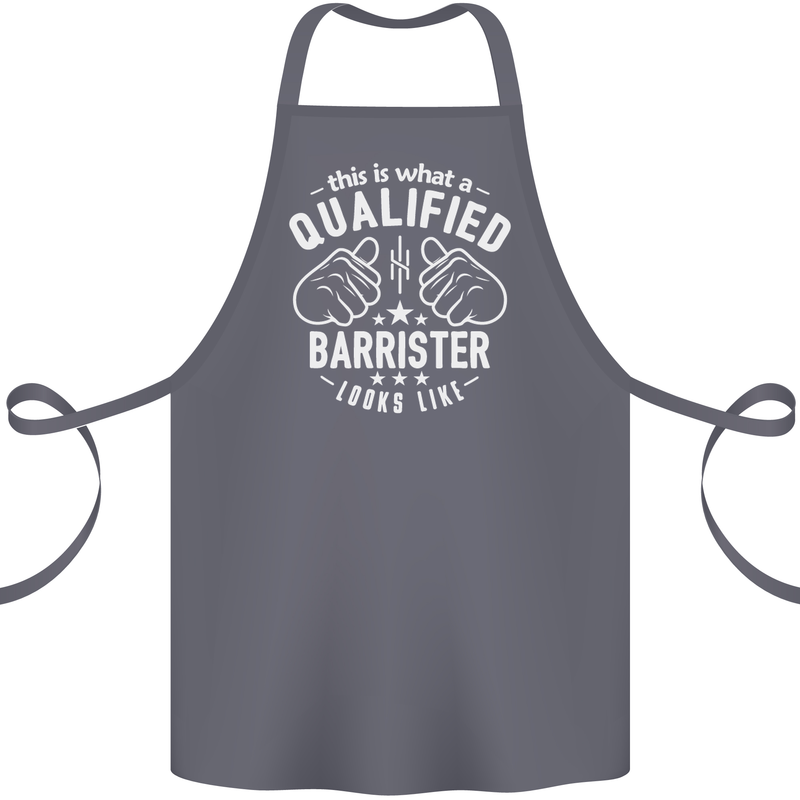 This Is What a Qualified Barrister Looks Like Cotton Apron 100% Organic Steel