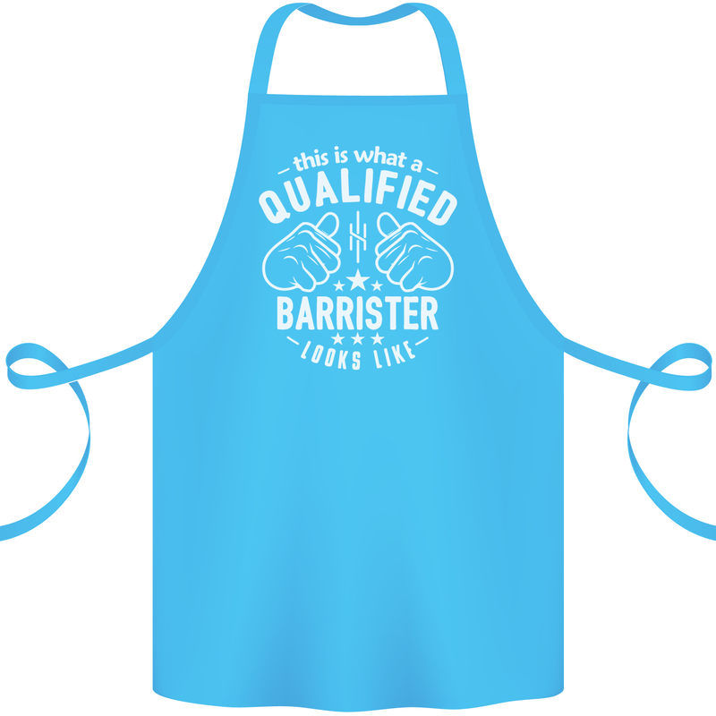 This Is What a Qualified Barrister Looks Like Cotton Apron 100% Organic Turquoise
