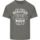 This Is What a Qualified Boss Looks Like Mens Cotton T-Shirt Tee Top Charcoal
