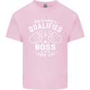 This Is What a Qualified Boss Looks Like Mens Cotton T-Shirt Tee Top Light Pink