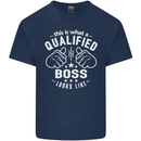 This Is What a Qualified Boss Looks Like Mens Cotton T-Shirt Tee Top Navy Blue