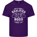 This Is What a Qualified Boss Looks Like Mens Cotton T-Shirt Tee Top Purple