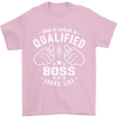 This Is What a Qualified Boss Looks Like Mens T-Shirt Cotton Gildan Light Pink