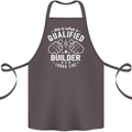 This Is What a Qualified Builder Looks Like Cotton Apron 100% Organic Dark Grey