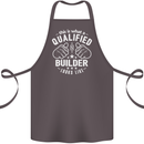 This Is What a Qualified Builder Looks Like Cotton Apron 100% Organic Dark Grey