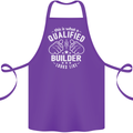 This Is What a Qualified Builder Looks Like Cotton Apron 100% Organic Purple